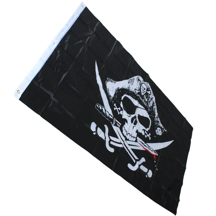 

Boys Girls Home Decor Party Supplies Skull Bones Grommets Decor Jolly Roger Banners Skull Crossbones Pirate Flags Kids Gift Toys