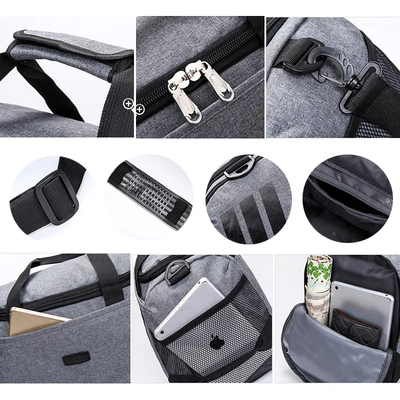  Scione Men Travel Bag Large Capacity Hand Luggage Travel Duffle Bags Nylon Weekend Bags Women Multi - 32832649855
