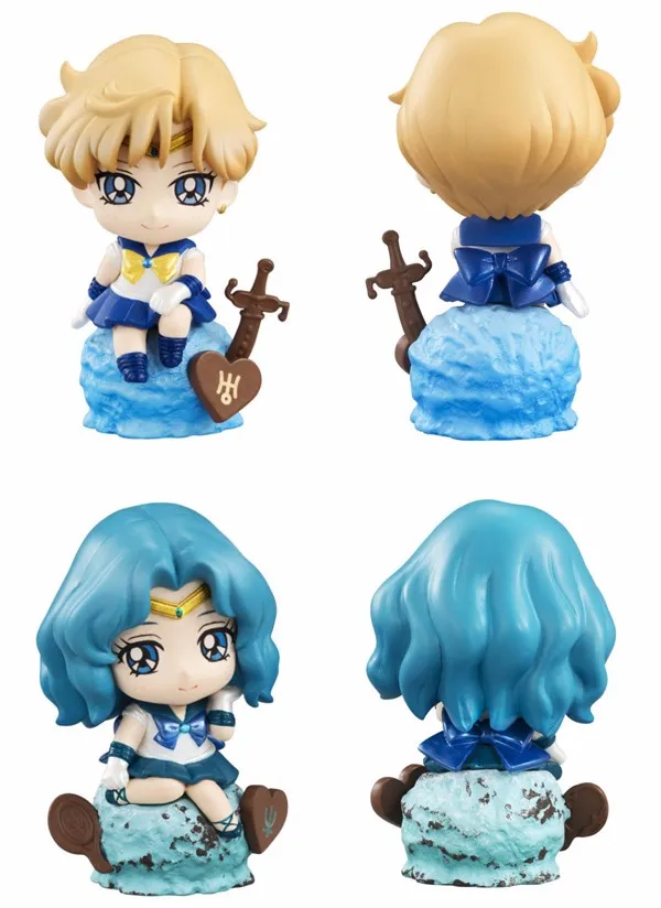 Anime Sailor Moon Ice Cream Party Petit Chara Land PVC Figure Doll 6pcs Set