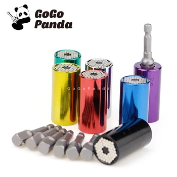 

Free Shipping Universal Socket Wrech 1/4"-3/4"(7mm-19mm) Multi Function Ratchet Hand Tools Repair Kit H6.35 Adapter