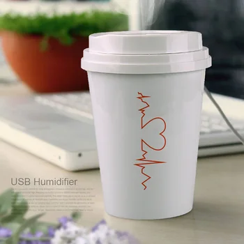 

Cute Coffee Cup Mini USB Air Humidifier Essential Oil Aroma Diffuser Ultrasonic Home Office Mist Maker Fogger Air Purifier