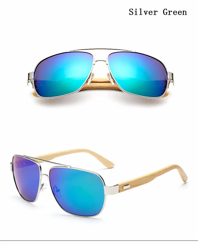 Два Oclock Настоящее Бамбук Солнцезащитные очки Для мужчин Для женщин ретро градиент очки с зеркальными линзами золото деревянной раме Очки