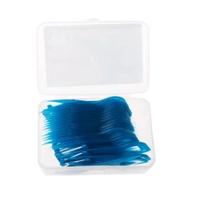 50 шт. зубная нить Flosser выбирает зубы Зубочистки уход за полостью рта зуб Очистка зубов очиститель синий цвет полиэстер, пряжа