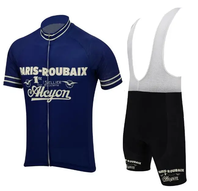 Комплект из Джерси для велоспорта в стиле Парижа, профессиональная велосипедная одежда команды, комбинезон, летняя одежда с короткими рукавами для велоспорта, гелевая подкладка, дорожная одежда, braetan - Цвет: style photos
