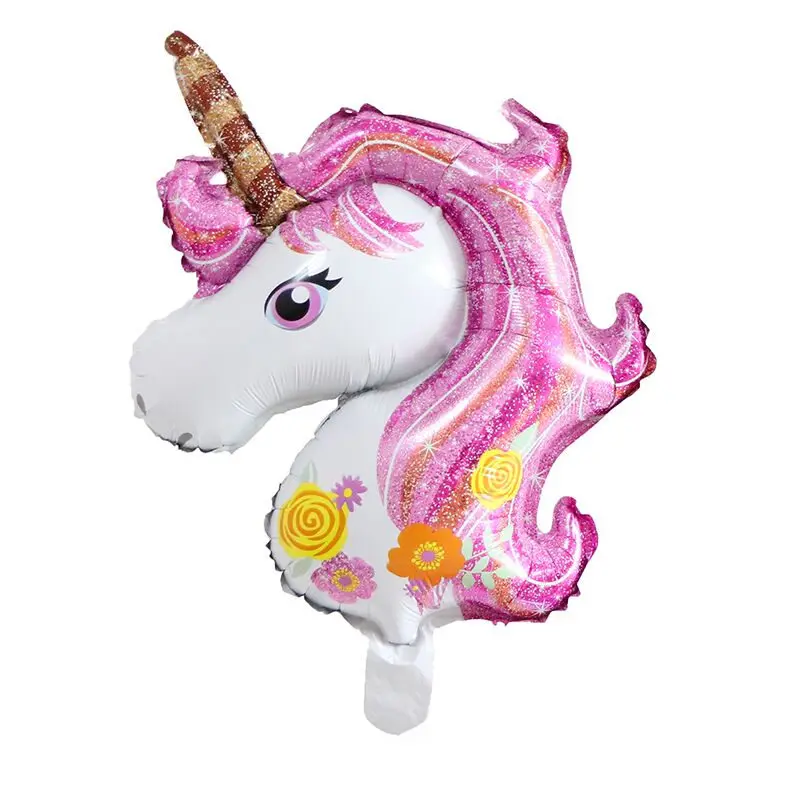 

TSZWJ GG-006 New Small Rainbow Horse Head Aluminum Balloon Children's Festival Wedding Party Decoration Balloons