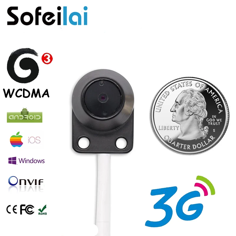 Sofeilai мини 3G Беспроводная ip камера 720P слот для sim карты небольшое Обнаружение