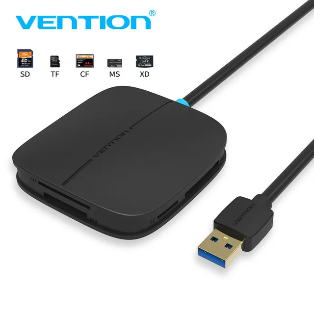 Best Offers Vention USB 3.0 Card Reader SD CF MS XD Micro SD TF Card reader High Speed Multi External Smart Memory Card Reader For Computer Best Offers Vention USB 3.0 Card Reader SD CF MS XD Micro SD TF Card reader High Speed Multi External Smart Memory Card Reader For Computer