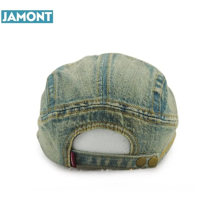 JAMONT хлопок Gorras Planas мужской берет Гольф Вождение солнце плоская кепка, шапка для женщин пара козырьков деним Casquette Boina Masculina