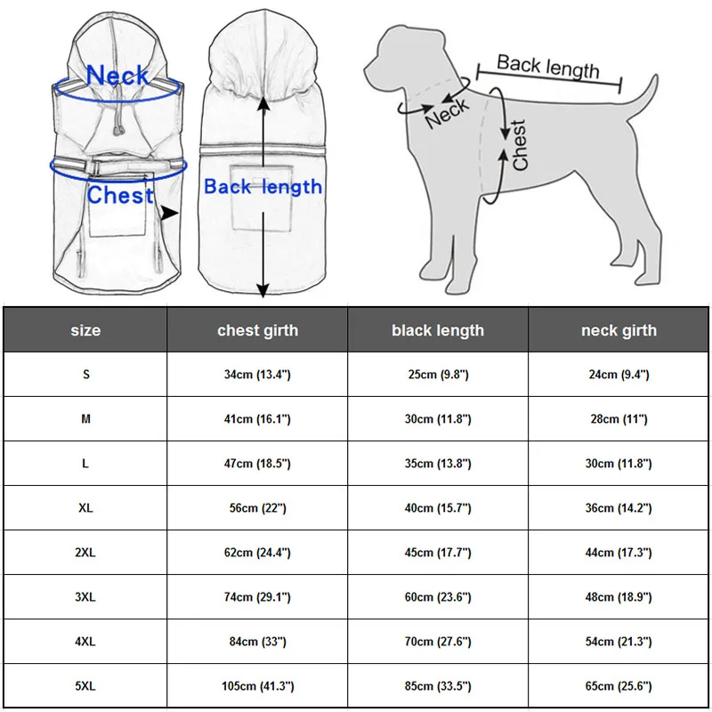 Дождевик для собак на открытом воздухе светоотражающий дождевик для собак пальто пончо водонепроницаемый ПУ Одежда для домашних животных для маленьких средних и больших Экстра больших собак