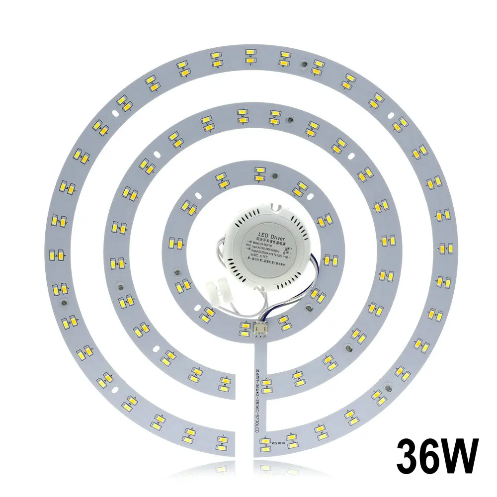 Светодиодный кольцевая труба светильник двойной цвет белый/теплый белый Регулируемый заменить другой потолочный светильник энергосберегающий светодиодный светильник - Испускаемый цвет: 36W
