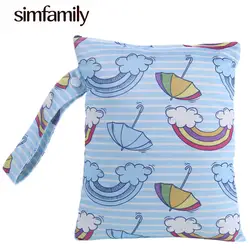 [Simfamily] 1 шт. многоразовые водостойкие Напечатанные Подгузники PUL маленький влажный мешок один карман, тканевая ручка, 7,5 "x 10" оптовая продажа