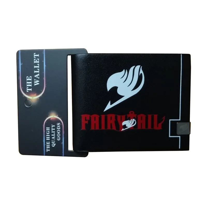

Hot New Fairy Tail Wallets Cartoon Anime Leather Purse Dollar Price Card Holder Bags Creative Gift for Men Women Short Wallet
