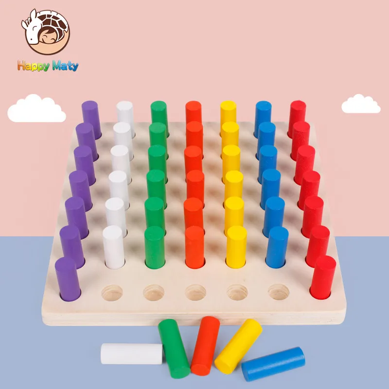

Montessori Baby Early Educational Wooden Toys for Children Geometry Ladder Toy Kids Development Practice and Senses Toys