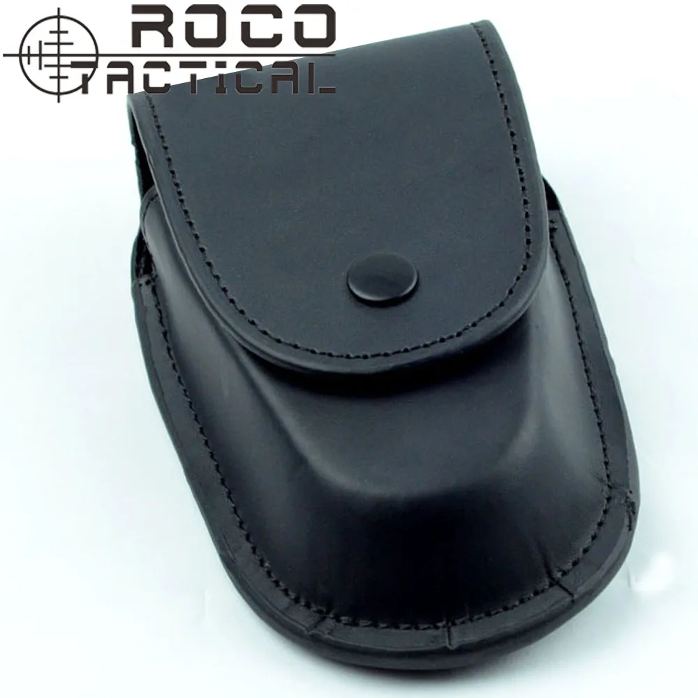 ROCOTACTICAL Deluxe Leather Molded Handcuff Case Police Waist Handcuff