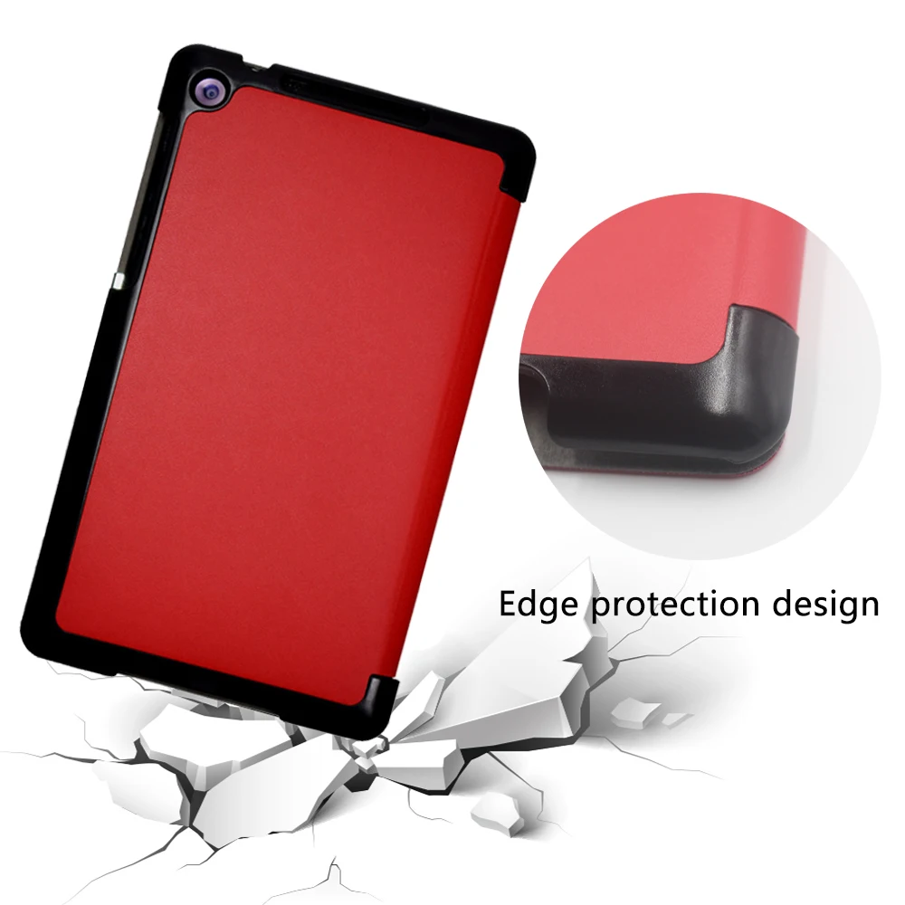 Capa Dobrável de Couro pu para Google Nexus Fhd 2nd 2nd Gen.2013 Capa Dobrável para Tablet com Suporte Modo de Repouso Despertar Automático - Imagem 2