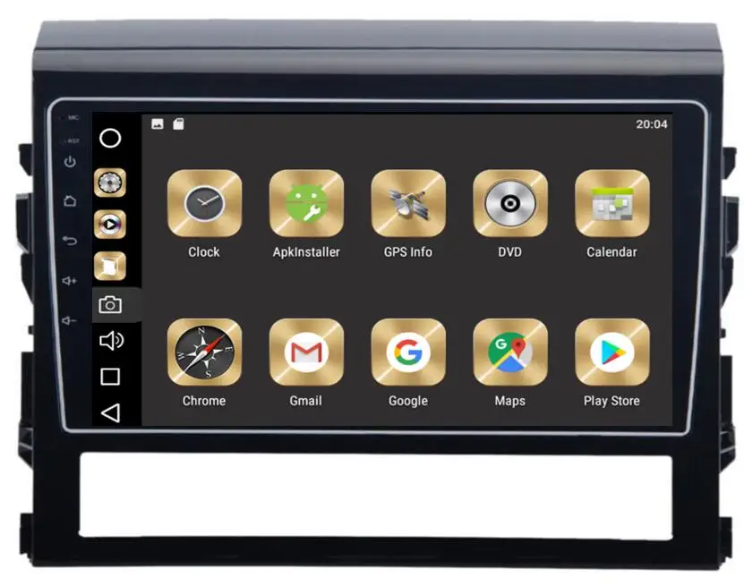 Perfect IPS 4GBRam 8-Core 10.2inch Android 9.0 Car Dvd Gps Radio Multimedia GPS NAVi For Toyota Landcruiser Land Cruiser  steering wheel 4