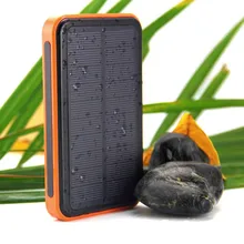 Nouveau style 20000 mah puissance banque Étanche solaire power bank double usb bateria externe chargeur solaire powerbank pour téléphone mobile