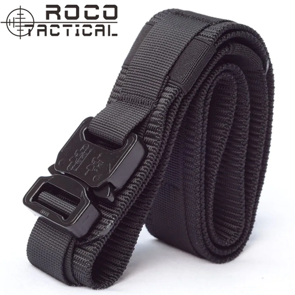 Mens Army Military Gun Belt Molle Operator Gun Pistol Belt Tactical Belt Airsoft Rigger Strap