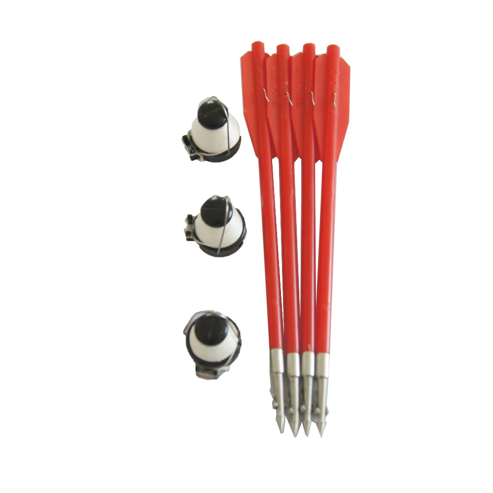

1 packs Plastic fishing crossbow arrows with 3 rolls of fishing line for fish hunting in red