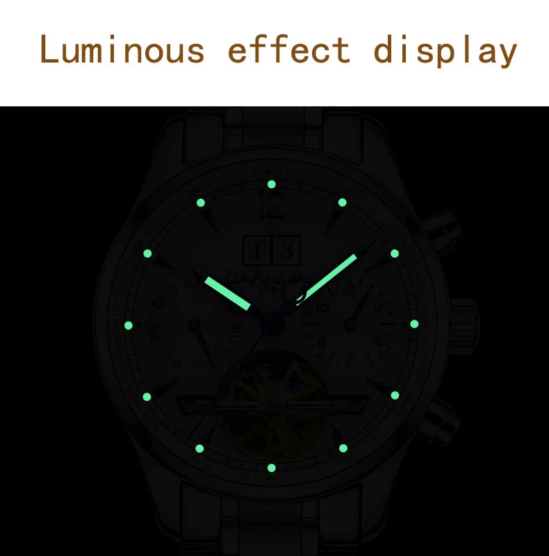 Швейцарские механические часы, мужские сапфировые карнавальные Роскошные брендовые водонепроницаемые мужские часы, водонепроницаемые светящиеся часы с турбийоном