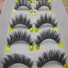 5 пар Толстые Длинные вечерние накладные ресницы черные накладные ресницы