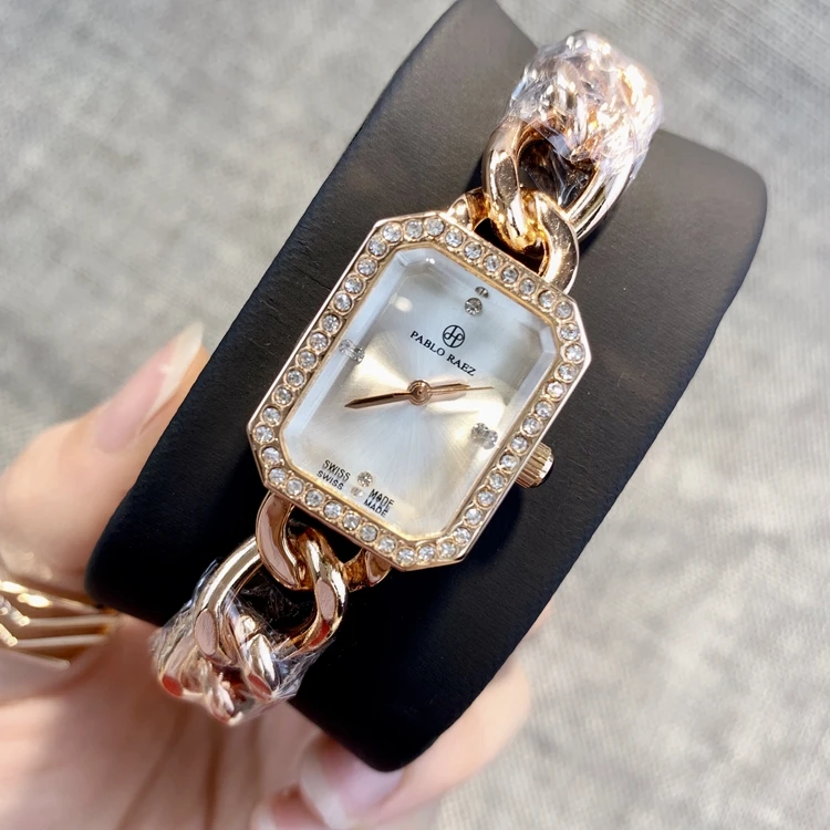 

PABLO RAEZ Hot sale NEW Fashion luxury watch Women clock satinless steel wristwatch Quartz High quality Wristwatch dropshipping