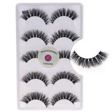 D106 5 пар 3D полосы ресниц толстые поддельные ресницы ручной работы крылатые ресницы норки макияж ресниц maquiagem LASGOOS