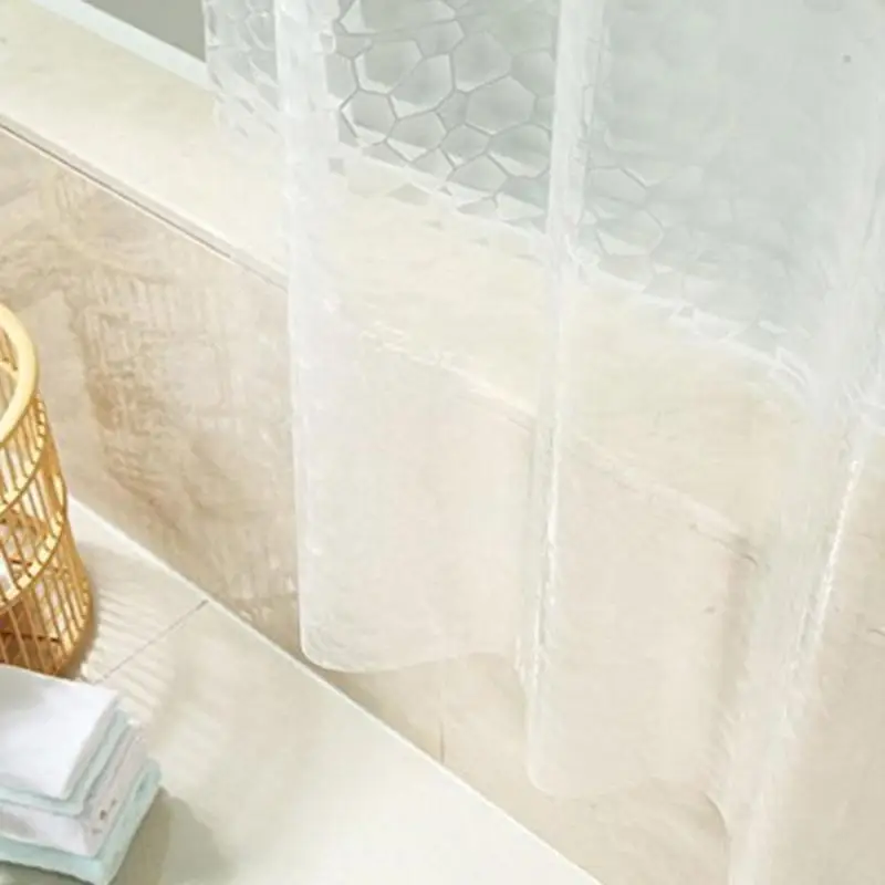2.0X2.0m PEVA Bathroom Shower Curtains Moldproof Waterproof 3D Thickened Household Bathroom Shower Curtain Plastic Bath Screen-4