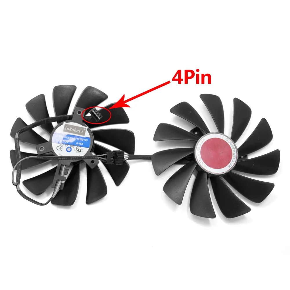 95 мм CF1010U12S FDC10U12S9 C 4pin XFX HIS RX580 охлаждающий вентилятор GPU Замена для RX570 RX560D RX 580 8G Vega