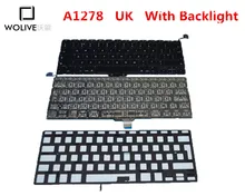 Genuine New A1278 UK Keyboard For Macbook Pro 13″ 2009-2012 Year With Backlight Language version UK Replacement