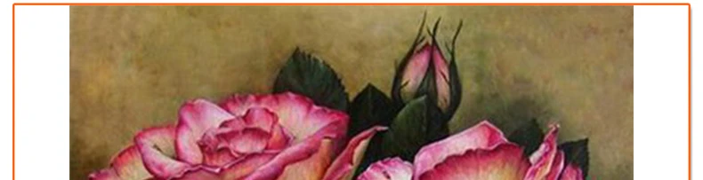 Classical three rose oil paintings full drill diamond embroidery wall decor mosaic picture 5d rhinestone embroidery needlework3321_04