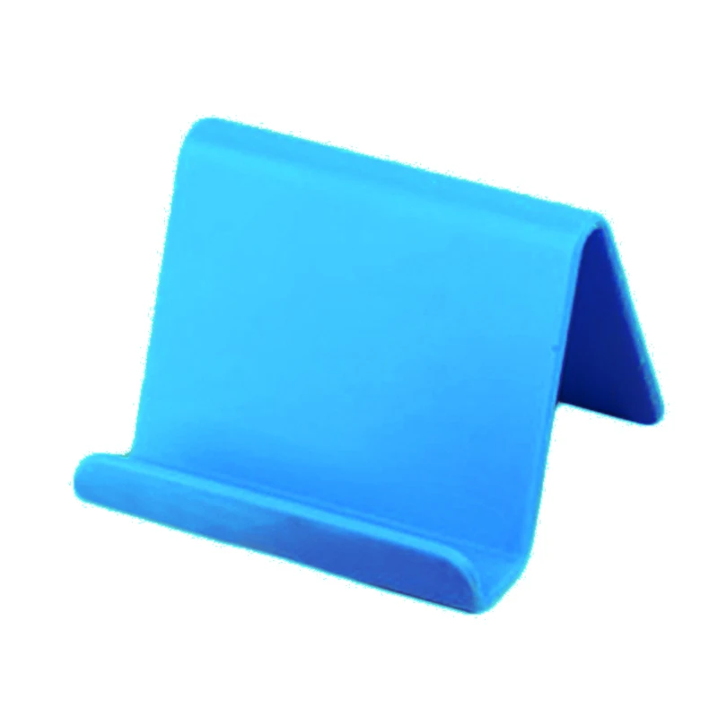 Универсальный пластиковый держатель телефона держатель подставка база для iPhone 7 8 X карамельный цвет Кронштейн для мобильного телефона - Цвет: Lblue