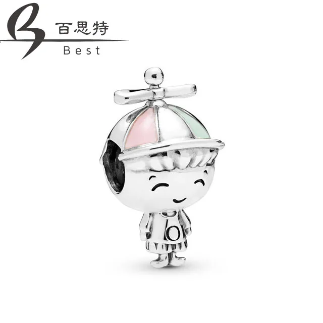 

BEST 100% 925 Sterling Silver 2019 New Mother Day 798015ENMX Propeller Hat Boy Charm Beaded Free Package