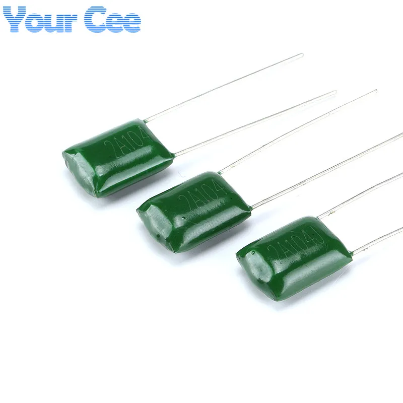 DIP NEW Polyester poly Film capacitors 2A104J 100nF 0.1uF 100V 50PCS