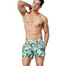 Сексуальные мужские шорты для отдыха с цветочным принтом, мужские купальные костюмы, плавки-боксеры, мужская пляжная одежда, шорты для бега, спортивные штаны