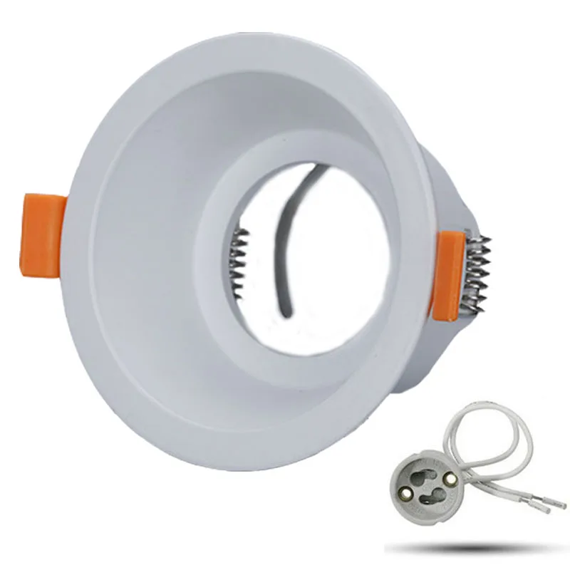 Round Gu10 Spot Bulb Recessed Led Ceiling Light Fixtures Downlight MR16 Fitting Mounting Ceiling Spot Lights Frame GU5.3 Sockets