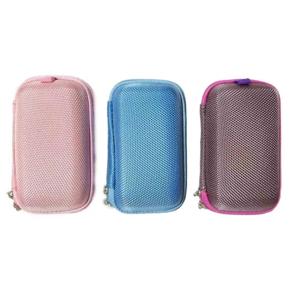 

3Pcs Rectangle Shaped Hard Earphone Headset EVA Case for MP3/MP4 Bluetooth Earphone Earbuds with Mesh Pocket Zipper Enclosure