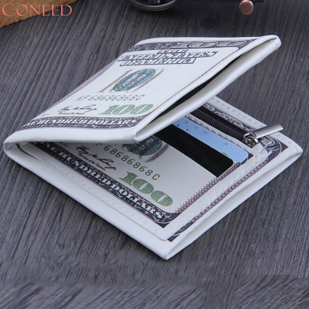 CONEEDUSDollarBillWalletBrownLeatherWalletBifoldCreditCard