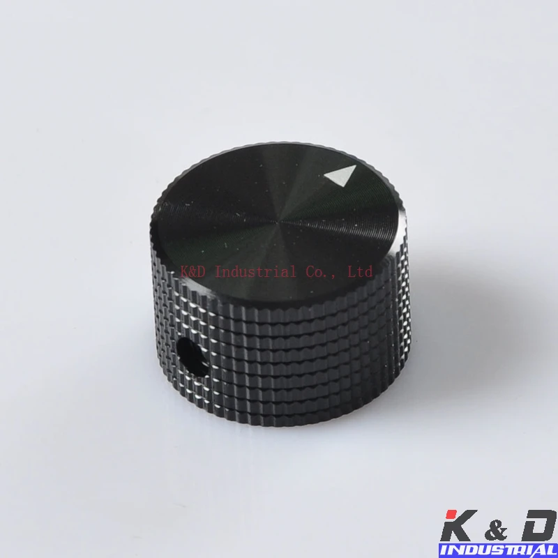 

2PCS 25x15.5 6.35mm Black Solid Aluminum Knob