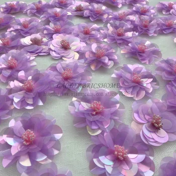 

La Belleza Big pink 3D flowers 5.5cm 20 pieces/lot wholesale