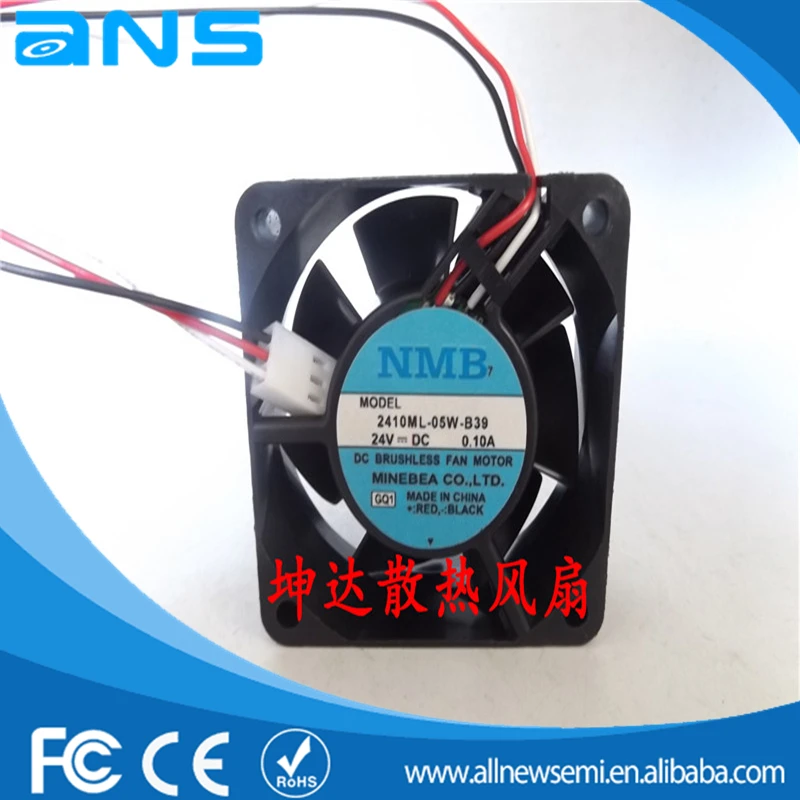 Все новые Semi CO Бесплатная доставка 2410ML-05W-B39 6025 0.10A DC 24 V Вентилятор охлаждения |