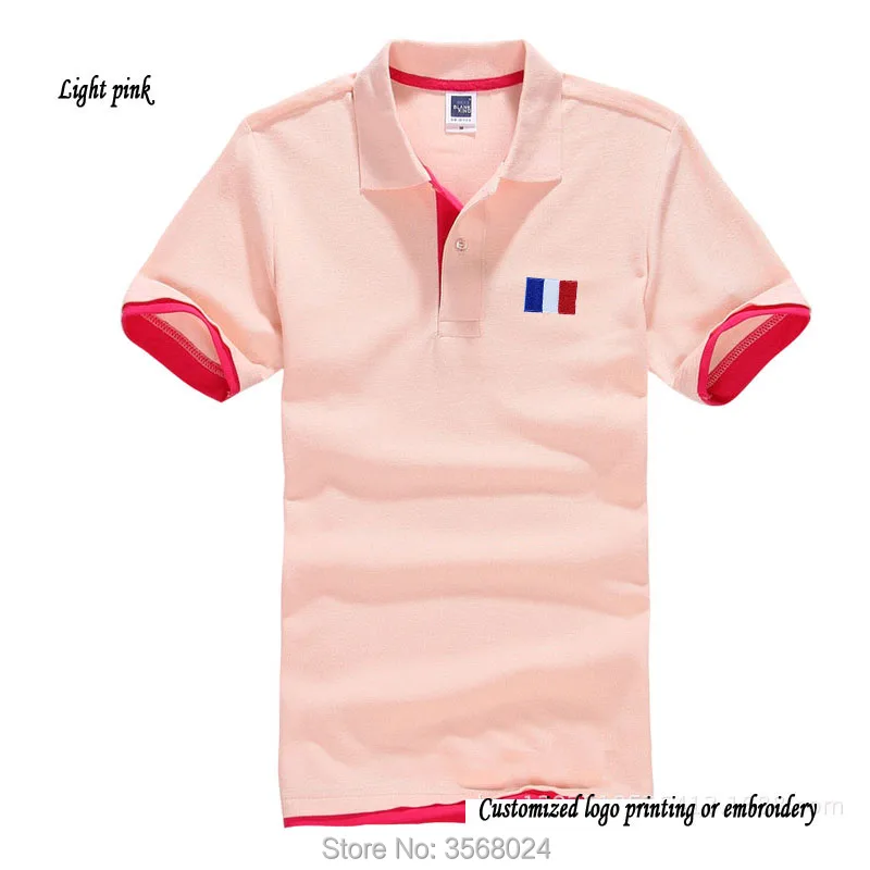 

XS-3XL Polo shirt France Flag Men Polo Top Summer Boys shirts For Men Regular Patchwork Candy Color Clothes Adult Casual