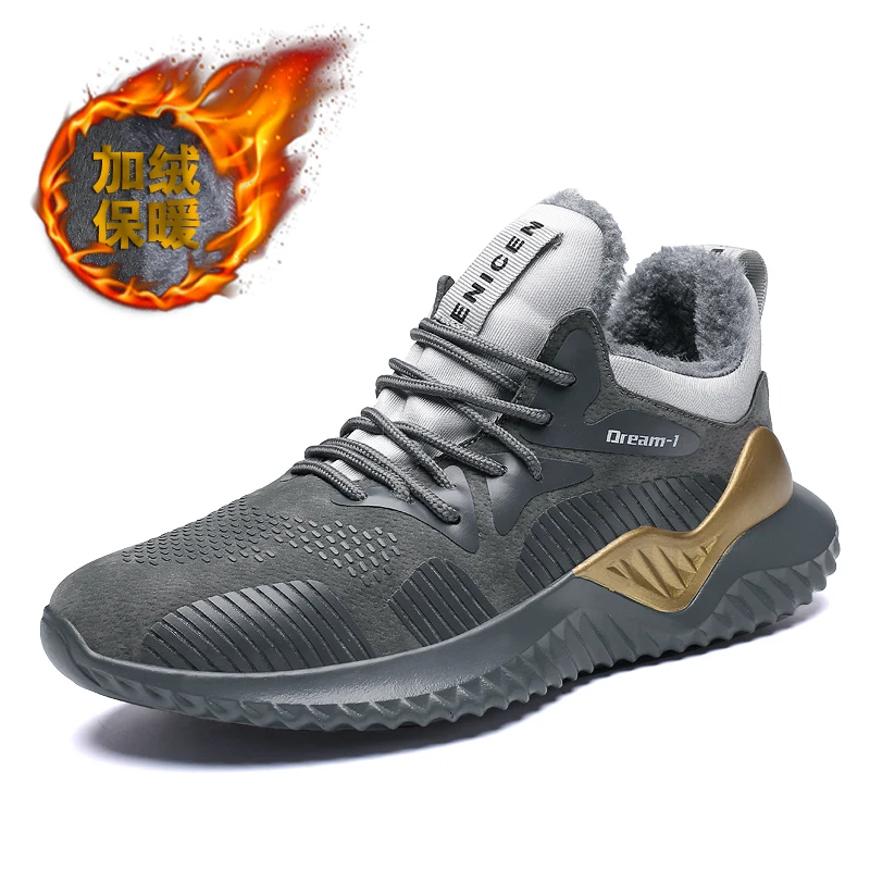 

Men Winter Running Shoes for Men Sneakers Boots Outdoor Sports Shoes Waterproof Keep Warm Plush Lining Jogging Men Boots