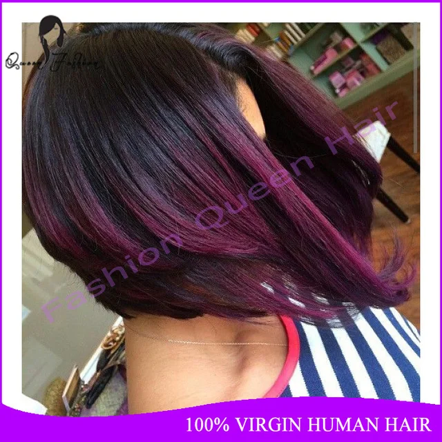 Straight Bob Short Ombre Human Hair Wig Full Lace For Straight Bob Short Ombre Human Hair Wig Full Lace For Black Women 1b
