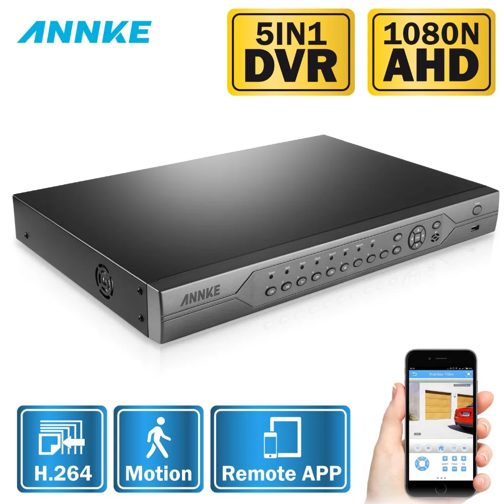 

ANNKE 32CH HD 720P 5in1 TVI AHD CVI CVBS IP HDMI DVR NVR Digital Video Recorder CCTV Security System Motion Detection P2P Cloud