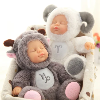 

Sleep baby doll 12 constellation Sit style plush toys high quality Bjd bebe doll born toy for kids girl birthday Christmas gifts