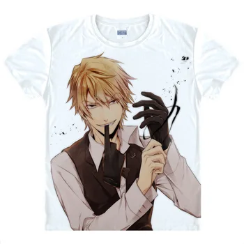 

Durarara 3way standoff T-shirts kawaii Japanese Anime t-shirt Manga Orihara Izaya Heiwajima Shizuo Cosplay shirts 43540281268 34