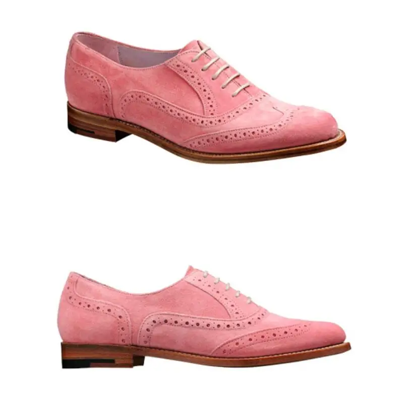 mens pink suede shoes