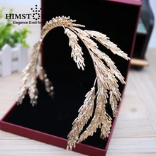 Baroque Crowns Gold Leaf Headband Hair Jewelry Wedding Hair Accessories Princess Tiara Handmade Bridal Headpiece Headbands Baroque Crowns Gold Leaf Headband Hair Jewelry Wedding Hair Accessories Princess Tiara Handmade Bridal Headpiece Headbands