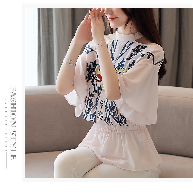 Женские топы,Модные женские топы и блузки, шифоновая блузка, рубашки,корейская модная одежда, рубашки с коротким рукавом 4072 50